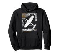 Spitfire WW2 Fighter Plane WWII Aircraft UK British Military Pullover Hoodie