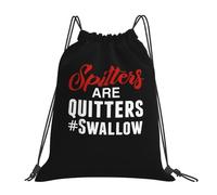 Spitters Are Quitters Unisex Drawstring Bag Lightweight String Backpack Waterproof Drawstring Backpack For Yoga Beach Swim