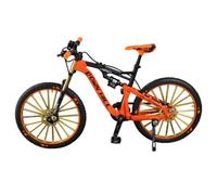 Spizummp Alloy Bike Model - 1:10 Scale Desktop Metal Vehicles Diecast Collection Model, Miniature Mountain Bike Simulation Racing Toy For Home Office Ornaments - Orange