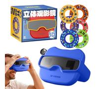 Spizummp Classic 3D Viewfinder For Kids With 6 Reels, Animals, Space, Etc. Reel Viewer Finder, View Finder For Children, Retro Toys, Slide Viewer, Nature Learning Toy For Kids And Adults, Ages 3+