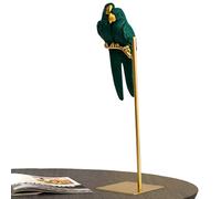 Spizummp European Style Creative Couple Parrot Resin Ornaments - Couple Macaw Bird Perching On Table Top Stand, Decorative Animal Figurine For Home Decor - Green