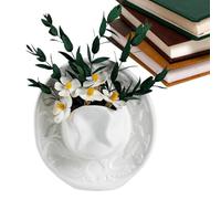 Spizummp Hanging Wall Planters For Indoor Plants, Cowboy Hat Ceramic Vase, Decorative Flower Pots, Cowboy Wall Vases For Flowers, Modern Country Rustic Walls Decor For Bathroom, Living Room, Office