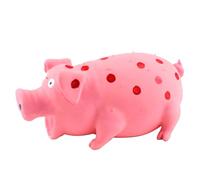 Spizummp Pig-Shaped Dog Chew Toys - Grunting Oinking Squeaky Latex Pig, Latex Chew Dog Toy, Bite-resistant Molar Hedgehog Inner Filling Cotton