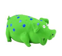 Spizummp Pig-Shaped Dog Chew Toys - Grunting Oinking Squeaky Latex Pig, Latex Chew Dog Toy, Bite-resistant Molar Hedgehog Inner Filling Cotton
