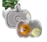 Spizummp Pumpkin Mold,2-in-1 Halloween Molds - Reusable Tray Mould for Crafting Baking Soap Candle Holder Chocolate Fall Thanksgiving