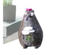 Spizummp Small Wool Felt Animals, Animal Needle Felting Figure, Wide-Eyed Whimsical Doll, Novelty Mini Animal Decorations, Felted Animals Companions For Bookshelf Display Cabinet, 3-5 Inches