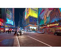 SPJOYSP Number Painting Adults Paint by Numbers City, New York City, Times Square, New York City, U.S. 16X20 inch with Frame