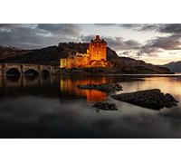 SPJOYSP Number Painting Adults Paint Your own,Natural Scenery,Scotland,Lohalshkell,Eilean Donan Castle,16X20 inch