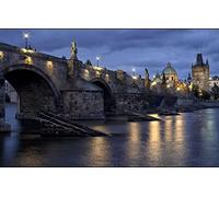 SPJOYSP Paint by Numbers Christmas Paint by Numbers City Prague Czech Republic Vltava 16X20 inch