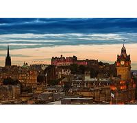 SPJOYSP Paint by Numbers for Adults Christmas Paint by Numbers City Lights Edinburgh 16X20 inch with Frame