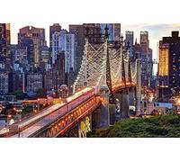 SPJOYSP Paint by Numbers Kids DIY Gifts City Buildings New York Skyscrapers Manhattan USA 16X20 inch with Frame