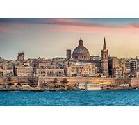 SPJOYSP Paint by Numbers Paint by Numbers Personalised Photo City Architecture Malta Valletta 16X20 inch
