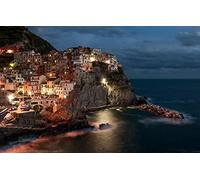 SPJOYSP Paint by Numbers Personalised Crafting for Adults Cityscapes Cinque Terre, Italy 16X20 inch with Frame