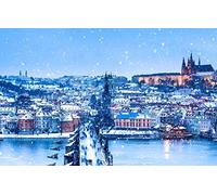 SPJOYSP Painting by Numbers for Adults Beginners Paint by Numbers for Adults Beginners Christmas Charles Bridge in The City Prague Czech Republic 16X20 inch