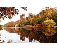 SPJOYSP Painting by Numbers for Adults face Paint kit Professional,Natural Scenery,England,Durham Cathedral,River,16X20 inch with Frame