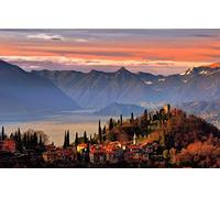 SPJOYSP Painting by Numbers for Adults Mould and Paint,Natural Scenery,Italy,Lake Como,16X20 inch