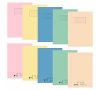 SPL A4 Exercise Books - Pack of 40 | 80 Page Lined Notebooks | Assorted Pastel Colour Covers | 8mm Ruled with Margin | Bulk School & Office Supplies Jotters for Students & Teachers