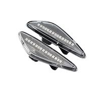 SPLACK Turn Signal Light 2pcs LED Car Dynamic Side Marker Blinker Light Signal Lamp Turn For Nissan For Lafesta For Highway Star 2011-2017 Dynamic Turn Signal Light(Crystal Type)