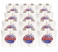 Splash 2-Ply Kitchen Towel 4-Pack Paper Rolls | White Paper Embossed | Strong & Functional (48)