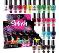 Splash 24 x Nail Polish Varnish Set 24 Different Modern Colours Quick Drying (Set A)