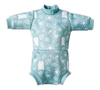 Splash About Baby Girls Happy Nappy Wetsuit One Piece Swimsuit, Sunny Bear, 12-24 Months