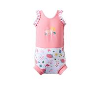 Splash About Girl's Happy Nappy™ Costume with Swim Nappy - Forest Walk in Light Pink | Size: 6-12 m Splash About Light Pink 6-12 m