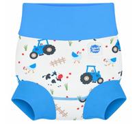 Splash About Happy Nappy Hero Swim Nappy, Tractor Tales, 6-12 Months, YULEX Natural Rubber, Reusable