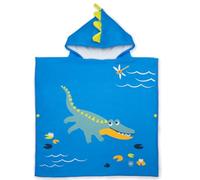 Splash About Kids Hooded Poncho Towel, Crocodile Swamp, 4-6 Years, with Popper Fastenings