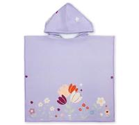 Splash About Kids Hooded Poncho Towel, Lilac Spring, 4-6 Years, with Popper Fastenings