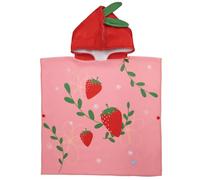 Splash About Kids Hooded Poncho Towel, Strawberry Field, 4-6 Years