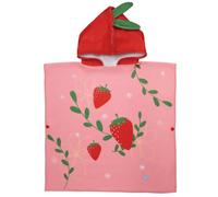 Splash About Kids Hooded Poncho Towel, Strawberry Field, 6-8 Years