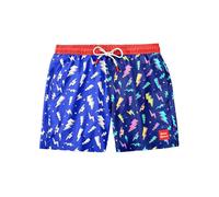 Splash Apparel Adults Colour Changing Swim Shorts Trunks - Water Reactive (UK, Alpha, XL, Regular, Regular, Lightning Bolts)