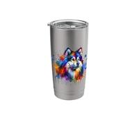 Splash Art Alaskan Klee Kai Stainless Steel Insulated Tumbler