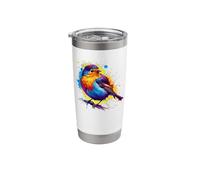 Splash Art American Robin Bird Birdwatching Stainless Steel Insulated Tumbler