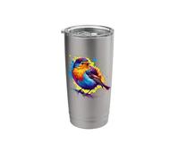 Splash Art American Robin Bird Birdwatching Stainless Steel Insulated Tumbler