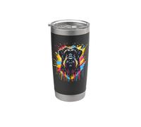 Splash Art Black Russian Terrier Chornyi Terrier Stainless Steel Insulated Tumbler