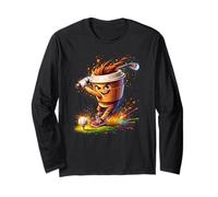 Splash Art Coffee Cup Golfing Golf Golfer Long Sleeve T-Shirt