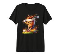 Splash Art Coffee Cup Golfing Golf Golfer Premium T-Shirt