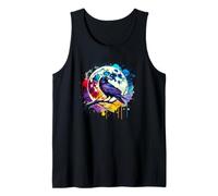 Splash Art Crow Silhouette Raven Crows Tank Top