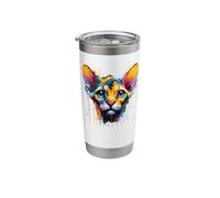 Splash Art Devon Rex Pixie Cats Stainless Steel Insulated Tumbler
