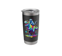 Splash Art Dinosaur T-Rex Chartreux Tyrannosaurus Rex Stainless Steel Insulated Tumbler
