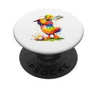 Splash Art Duck Golfing Golf Golfer PopSockets Adhesive PopGrip