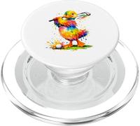 Splash Art Duck Golfing Golf Golfer PopSockets PopGrip for MagSafe