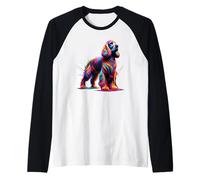 Splash Art English Cocker Spaniel Spaniels Raglan Baseball Tee