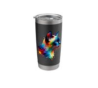 Splash Art European Burmese Cat Stainless Steel Insulated Tumbler