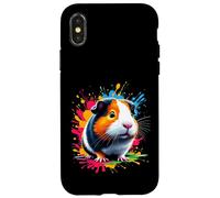Splash Art Guinea Pig Design Guinea Pig Lovers Case for iPhone X/XS