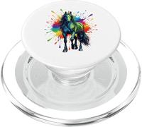 Splash Art Horse Equestrian Horseback Riding PopSockets PopGrip for MagSafe