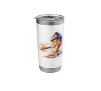 Splash Art Ice Cream Baseball Player Stainless Steel Insulated Tumbler