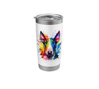 Splash Art Miniature Bull Terrier Mini Bull Stainless Steel Insulated Tumbler