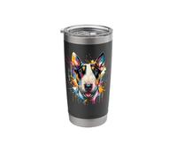 Splash Art Miniature Bull Terrier Mini Bull Stainless Steel Insulated Tumbler